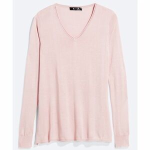 Stitch Fix Soft Pink Blush Long Sleeve Mak Top Kramer V-Neck Pullover size med
